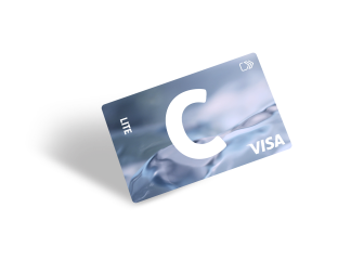 Виртуальная карта C lite с логотипами C и VISA. 