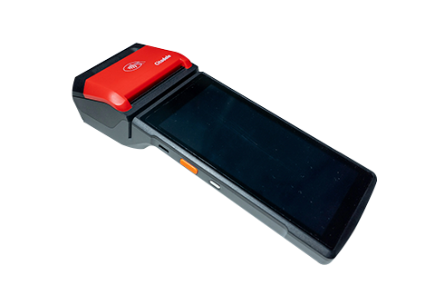 Sunmi P2 Android mobiilne POS-terminal musta ekraaniga.