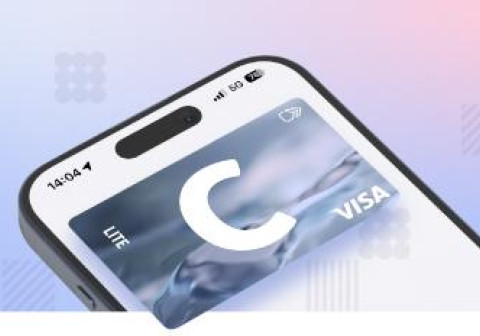C lite virtuaalkaart C ja VISA logodega.